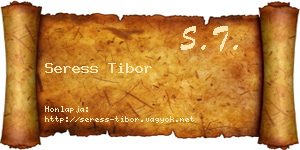 Seress Tibor névjegykártya