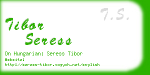 tibor seress business card